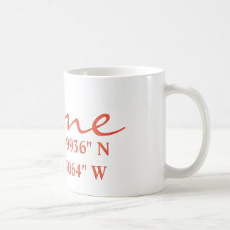 home Longitude Latitude Coordinate Coffee Mug