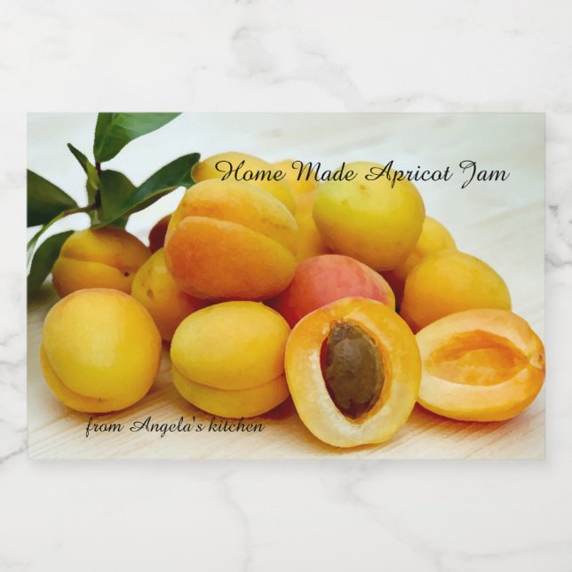 Home Made Apricot Jam Container Label (Single Label)