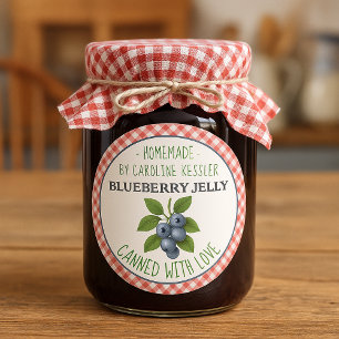 Home Made Blueberry Jelly Canning Label Sheet