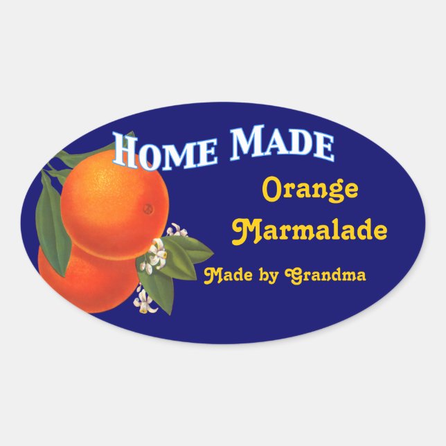 Home Made Custom Orange Marmalade Stickers (Front)