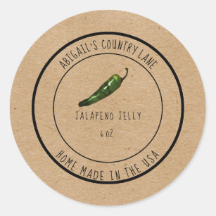 Home Made Jalapeno Jelly Label