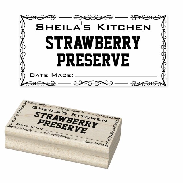 Home Made Jam or Wine Label Rubber Stamp (Creator Uploaded)