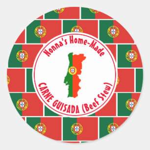 Home Made PORTUGUESE BEEF STEW Classic Round Sticker