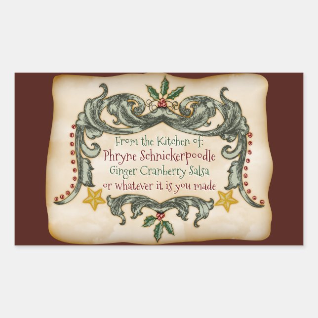 Home-Made Victorian Christmas - Personalized Sticker (Front)