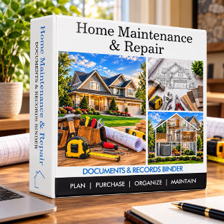 Home Maintenance & Repair Records Binder