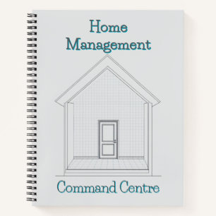 Home Management Command Center   Blueprint Binder  Notebook