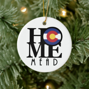 HOME Mead Colorado Ceramic Ornament