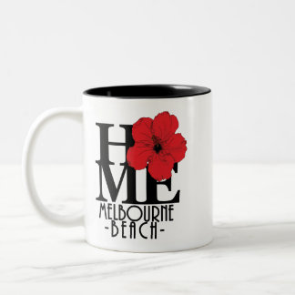 HOME Melbourne Beach 11oz Red Hibiscus Two-Tone Coffee Mug