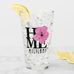 HOME Mililani Pink Glass