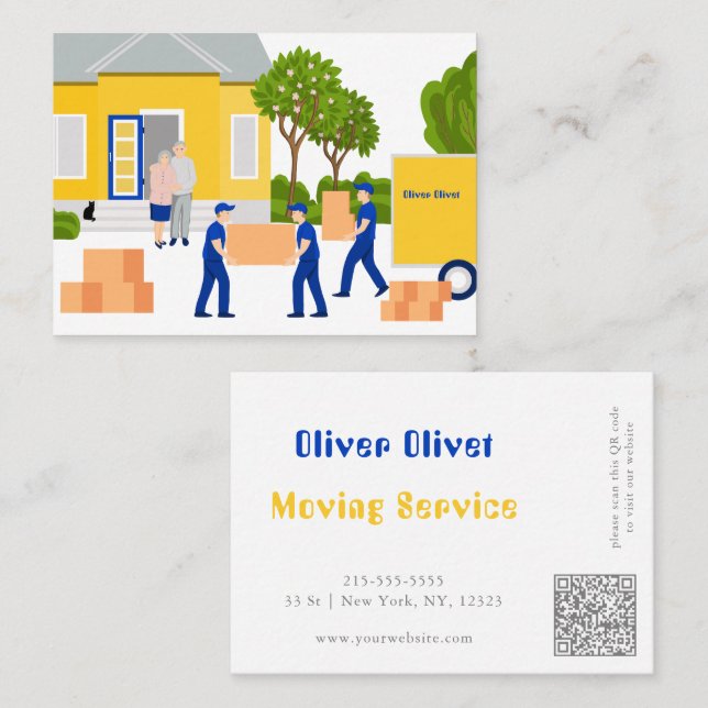 Home Moving Service Business Card (Front/Back)