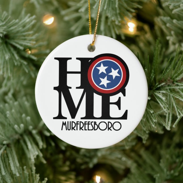HOME Murfreesboro TN Stone Coaster Ceramic Ornament (Tree)
