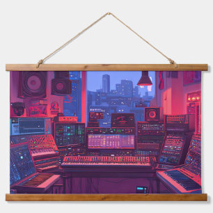 Home Music Studio Hanging Tapestry
