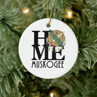 HOME Muskogee Oklahaoma  Ceramic Ornament
