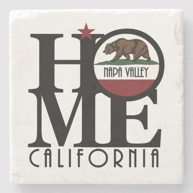 HOME Napa Valley California Stone Coaster (Front)