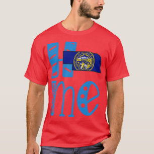 Home Nebraska in Art Block Letters T-Shirt