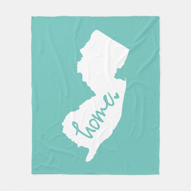Home New Jersey Custom Colour Fleece Blanket (Front)