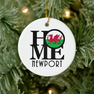 HOME Newport Wales Ceramic Ornament