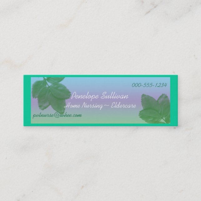 home nursing mini business card (Front)