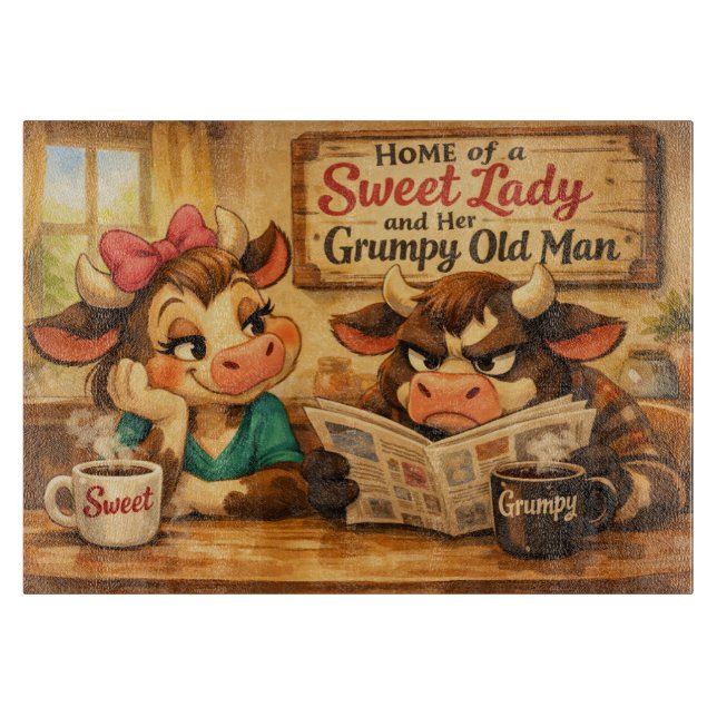 Home of a Sweet Lady Cutting Board (Front)
