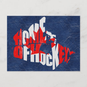 Home of Hockey Canada Map Postcard