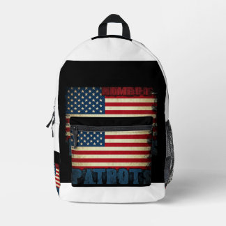 Home of patriots printed backpack