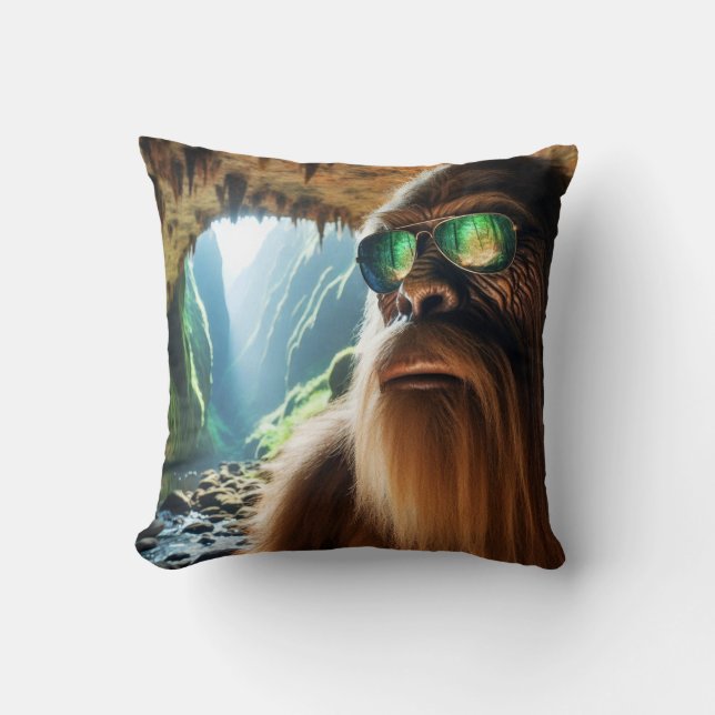 Home of Sasquatch Throw Pillow (Front)