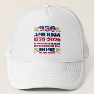 Home of the Brave America 250 Patriotic  Trucker Hat