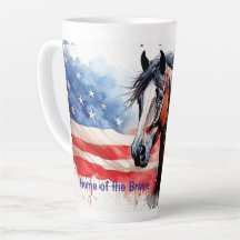 Home of the Brave Flag and Horse