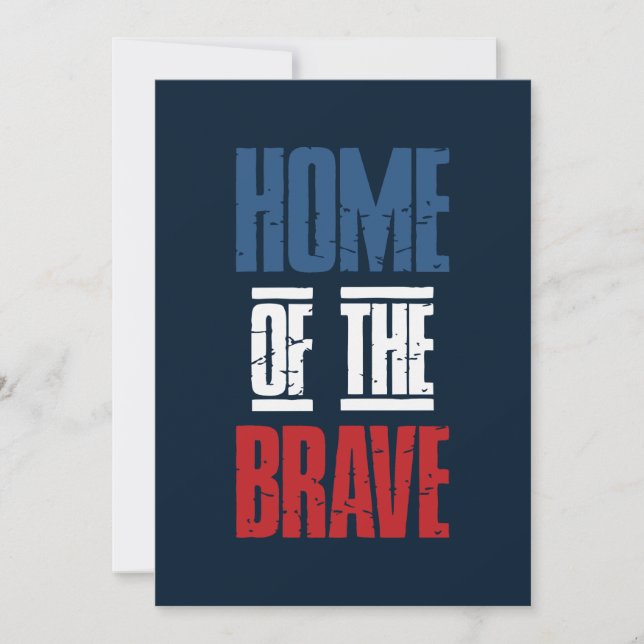 Home of the brave invitation (Front)