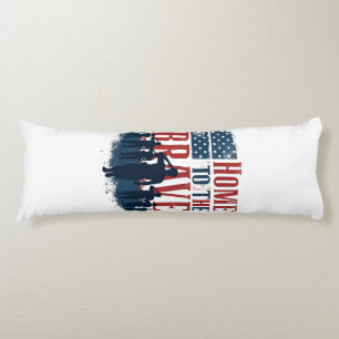 Home of the Brave Salute Tee Body Pillow