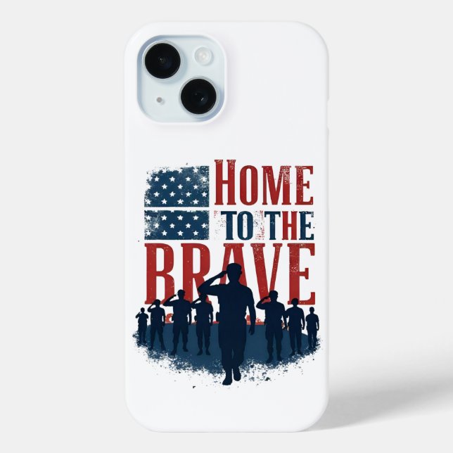 Home of the Brave Salute Tee Case-Mate iPhone Case (Back)