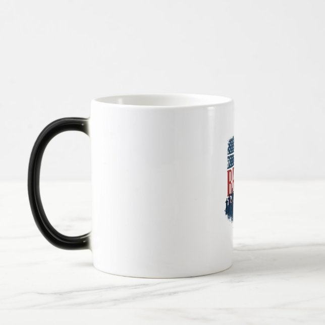 Home of the Brave Salute Tee Magic Mug (Left)