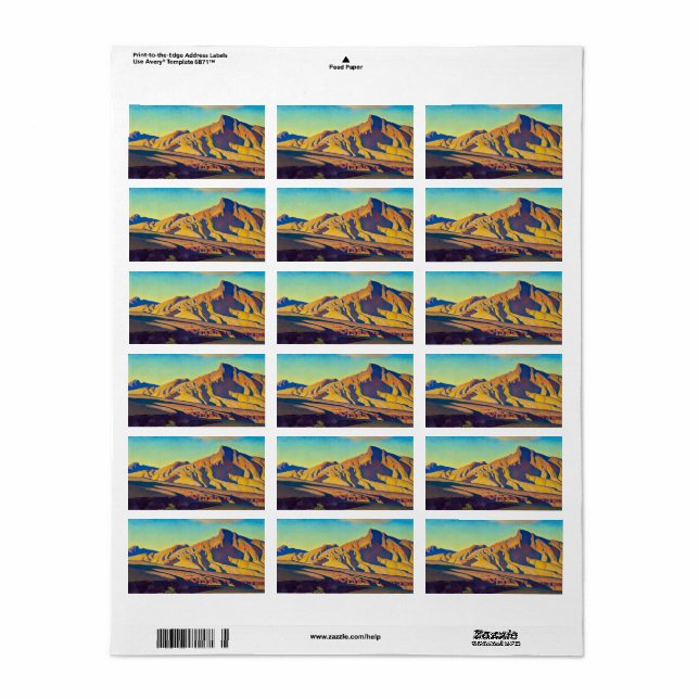 Home of the Desert Rat by Maynard Dixon Label (Full Sheet)