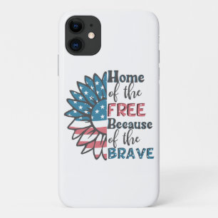 Home of the free because of the brave 4th of july iPhone 11 case