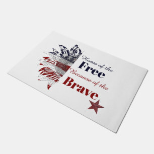 Home of the free because of the brave, doormat