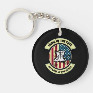 Home of the Free, Because of the Brave Keychain