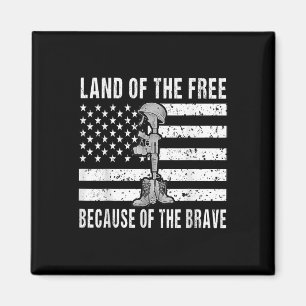 Home Of The Free Because Of The Brave Memorial Magnet
