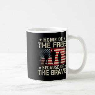Home Of The Free Because Of The Brave Usa Flag Coffee Mug