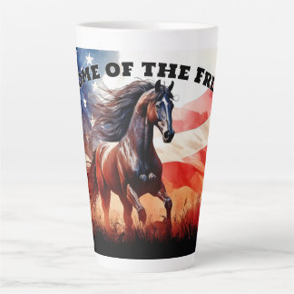 Home of the Free Horse Latte Mug