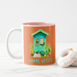 Home Office Garden Shed  Two-Tone Coffee Mug