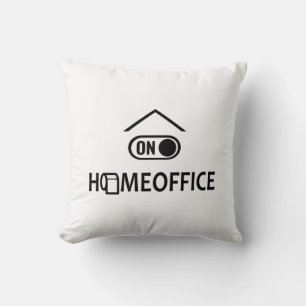 Home office on - Homeoffice on Throw Pillow