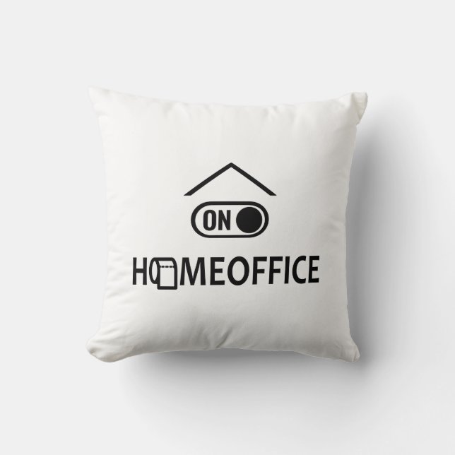 Home office on - Homeoffice on Throw Pillow (Front)