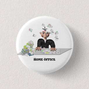 Home Office , Personalized 1 Inch Round Button