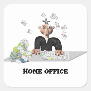 Home Office , Personalized Square Sticker