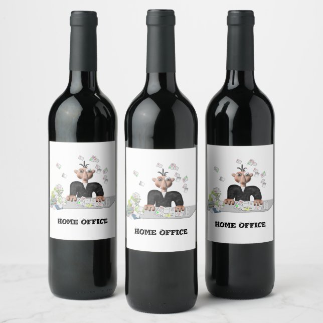 Home Office  , Personalized Wine Label (Bottles)