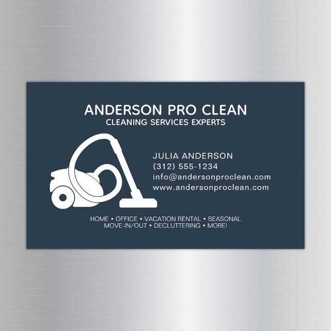 Home & Office Pro Cleaning Magnetic Business Card (Creator Uploaded)