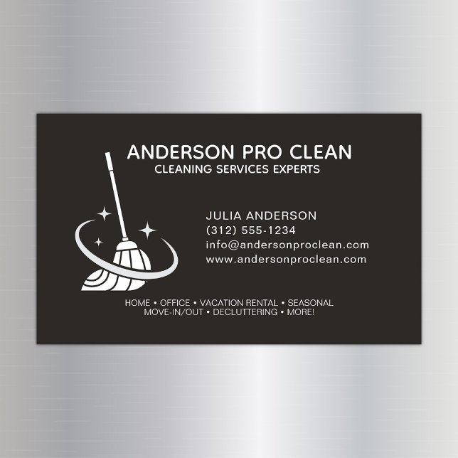 Home & Office Pro Cleaning Magnetic Business Card (Creator Uploaded)