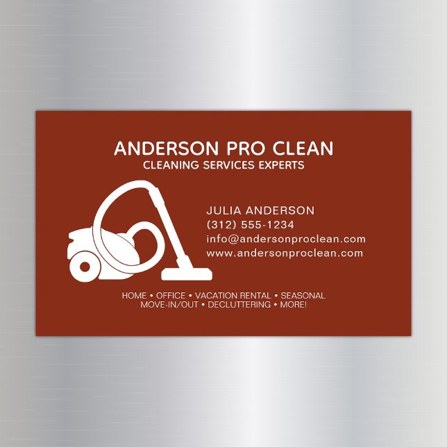 Home & Office Pro Cleaning Magnetic Business Card (Creator Uploaded)