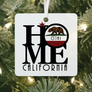 HOME Ojai California  Metal Ornament