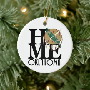 HOME Oklahoma Ceramic Ornament